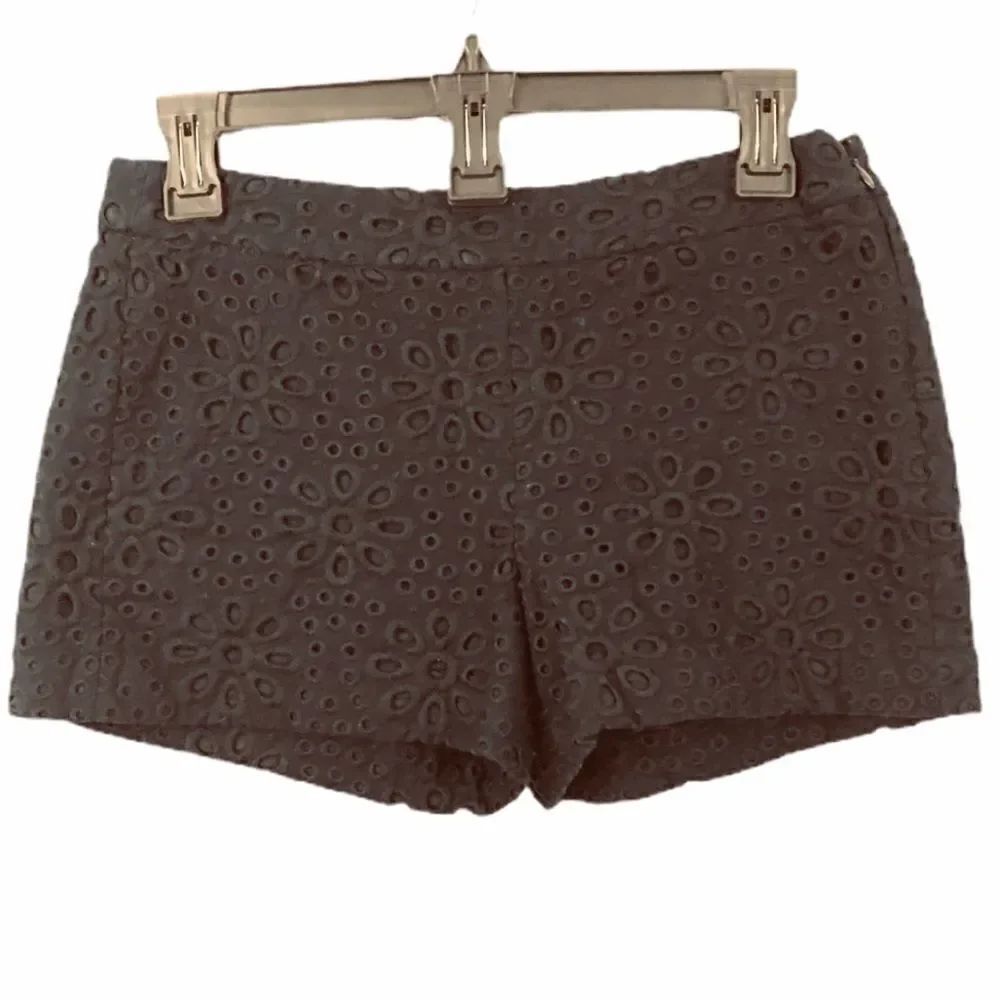 J.Crew floral cut out Navy Blue Shorts 0